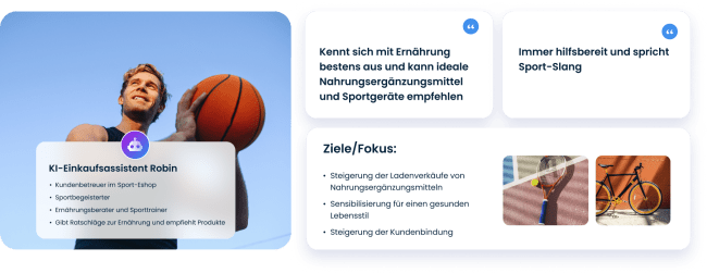 Anwendungsfall eines KI-Einkaufsassistent als Sportexperte