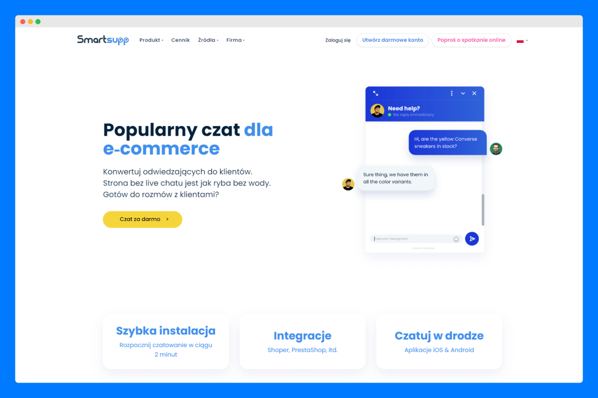Smartsupp czatbot dla ecommerce