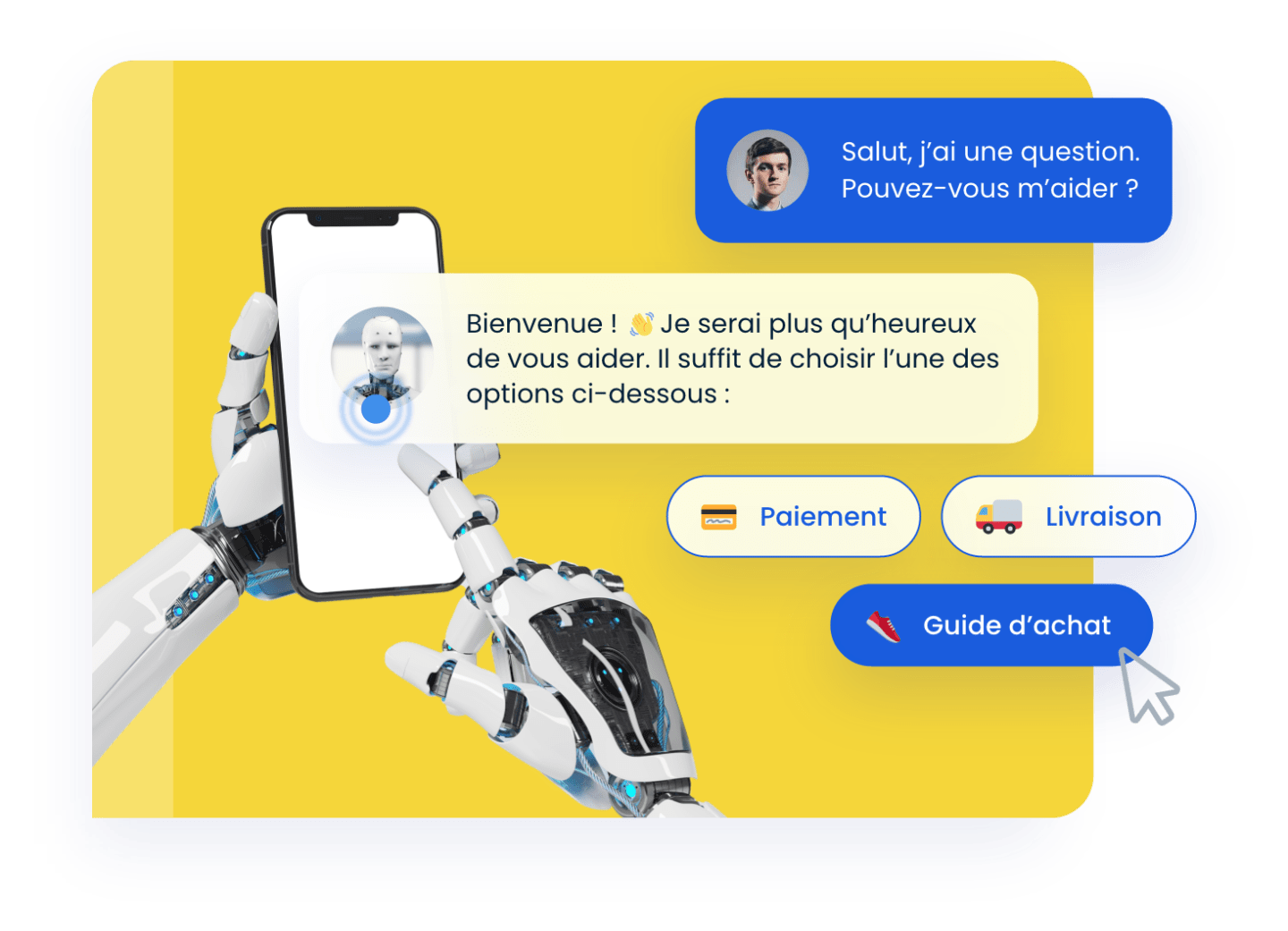 Interaction with a chatbot example