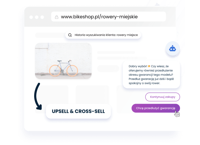 upselling i crosselling z użyciem chatbotu