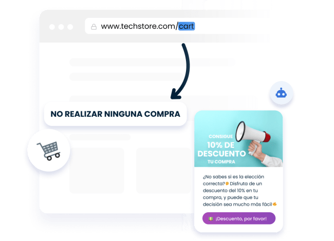 En la imagen hay una bocina como un medio para captar clientes.